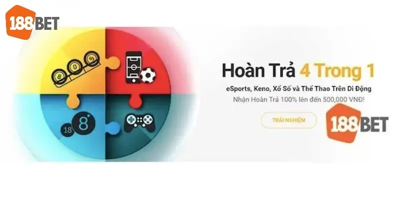 Tận hưởng ưu đãi hoàn trả cực lớn từ 188bet ngay hôm nay